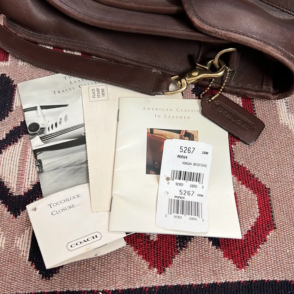 Vtg. Coach Morgan leather briefcase laptop bag